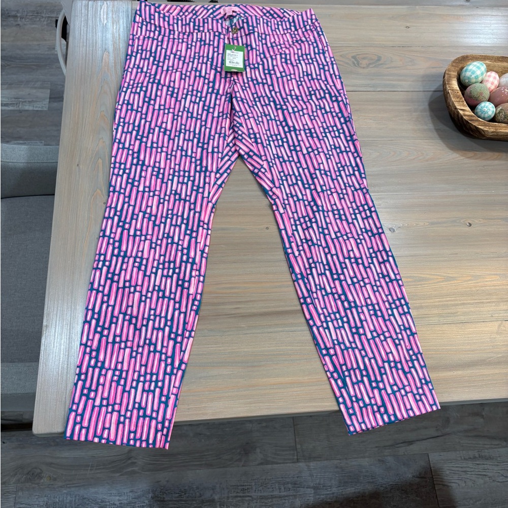 Lilly Pulitzer Kelly Skinny Ankle Pants Mandevilla Pinn Slathouse Stripe NWT